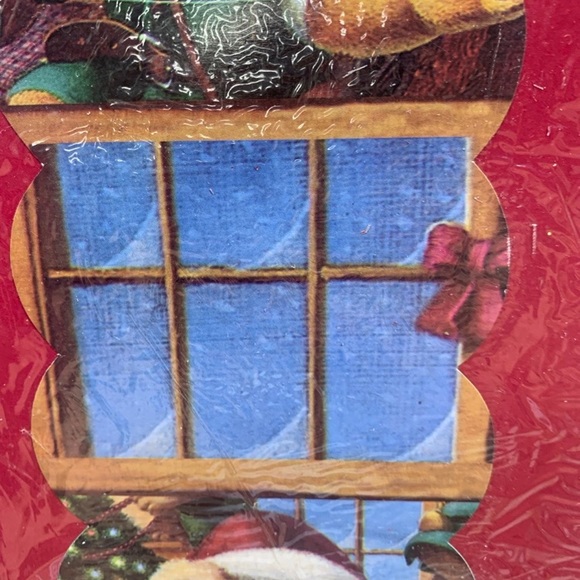 Vintage Teddy Bear Elves Christmas Card Holder card display 56"" long - Picture 7 of 12